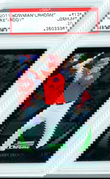 2011 Bowman Chrome #175 Mike Trout Rookie! PSA 10 GEM MINT!