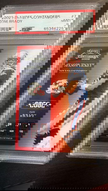 2002 Playoff Contenders Tom Brady PSA 9