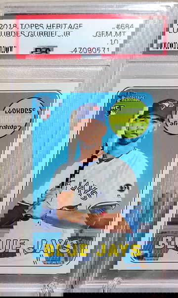 Lourdes Gurriel Jr 2018 Topps Heritage RC Rookie PSA 10