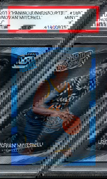 2017 Panini Donruss Optic DONOVAN MITCHELL #188 Rookie HOLO Refractor PSA 9 Mint