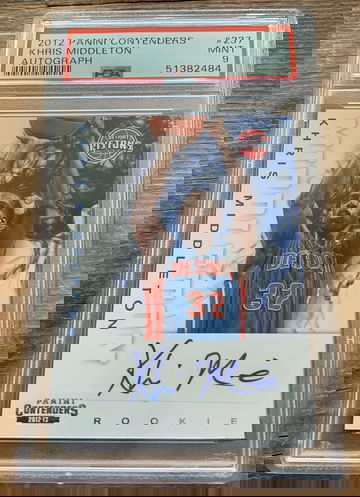2012 Panini Contenders Khris Middleton Auto PSA 9