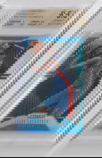 BGS 9.5 GEM MINT 2019 PANINI PRIZM SILVER PRIZM SEKOU DOUMBOUYA ROOKIE CARD CARD #261