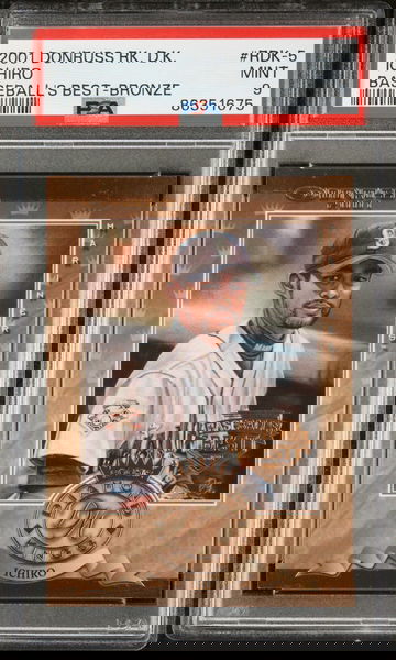 2001 Donruss Rookie Diamond Kings Baseball's Best-Bronze Ichiro #RDK-5 /999 PSA 9