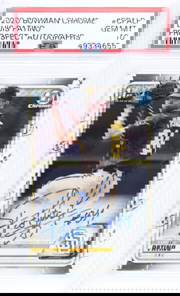 2020 Bowman Chrome Luis Patino PSA 10 Auto Autograph