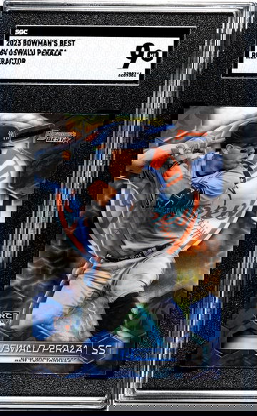 2023 Bowman's Best #64 Oswald Peraza Refractor SGC 9