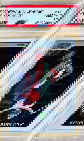 ⭐️ 2007 KEVIN DURANT BOWMAN CHROME #111 PSA 10 RC ROOKIE 🔥📈 