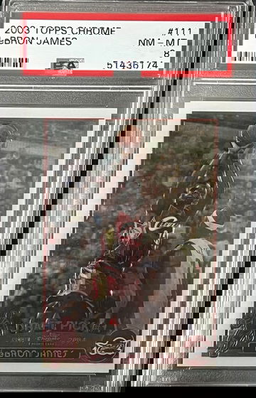 2003 Topps Chrome LeBron James Rookie RC #111 PSA 8 NM-MT