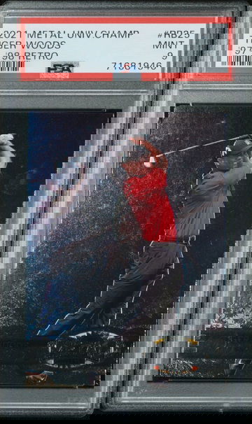 2021 Metal Universe Champions Tiger Woods '97-'98 Retro PSA 9