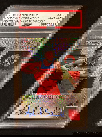 2019 Panini Prizm - Admiral Schofield - Rookie Auto Mojo SSP PSA 8