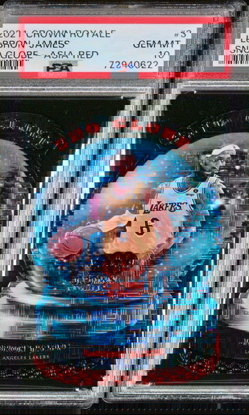 Lebron James 2021-22 Panini Crown Royale SNO GLOBE TMALL Asia Red SSP LA Lakers PSA 10 Gem Mint