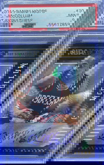 2014-15 Panini Hoops Hot Signatures CJ McCollum Auto 2nd Year PSA 9 Mint Pop 1