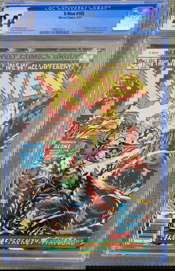 X-Men #105 (1977) CGC 9.4 -- White pages; Dave Cockrum Phoenix cover; Claremont