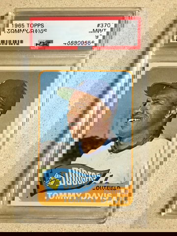 1965 Topps #370 Tommy Davis PSA 9 MINT DODGERS