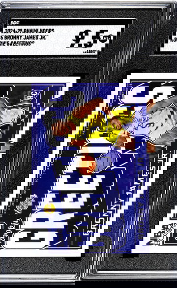 2024-25 Panini Hoops #6 Bronny James Jr. Rookie Greetings SGC 9.5