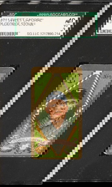 1911 T205 George Stovall Cleveland Indians SGC 40 VG 3