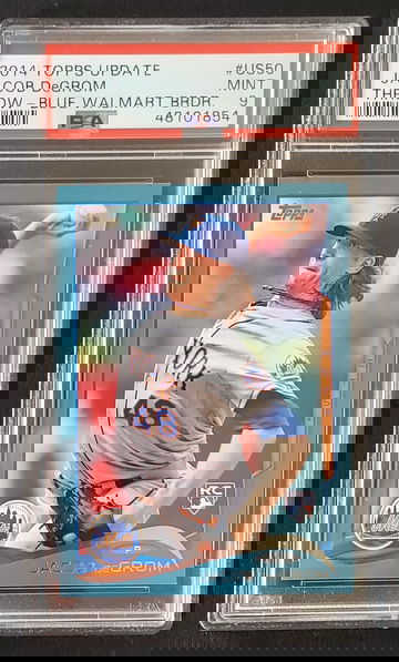 Jacob DeGrom 2014 Topps Update #US50 US-50 Throwing Walmart Blue Border Parallel Baseball PSA 9 New York Mets PSA 9 RC