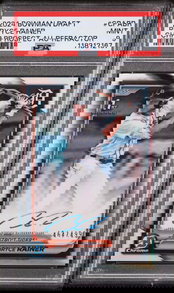 2024 Bowman Draft Chrome Prospect Autograph Refractor Bryce Rainer #CPABR /499 PSA 9