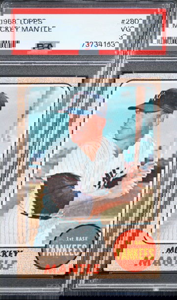 1968 MICKEY MANTLE TOPPS PSA 3