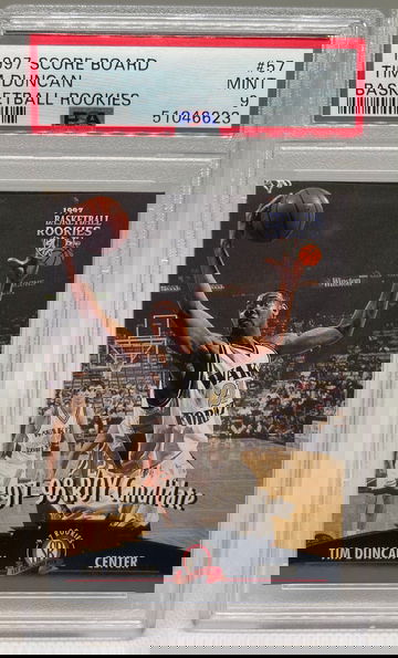 1997 Score Board Tim Duncan Basketball Rookies #57 PSA 9