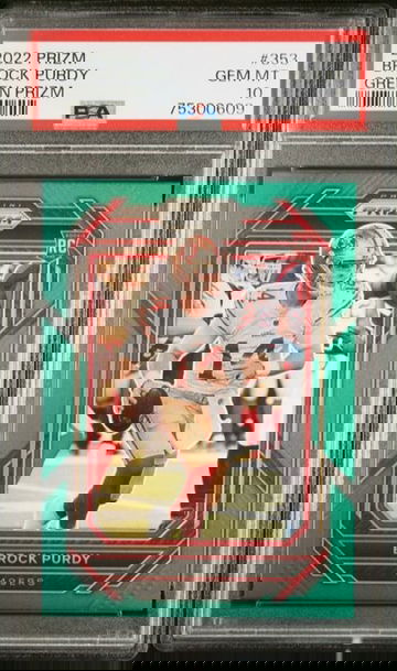 2022 Prizm #353 Green Prizm Brock Purdy RC PSA 10!