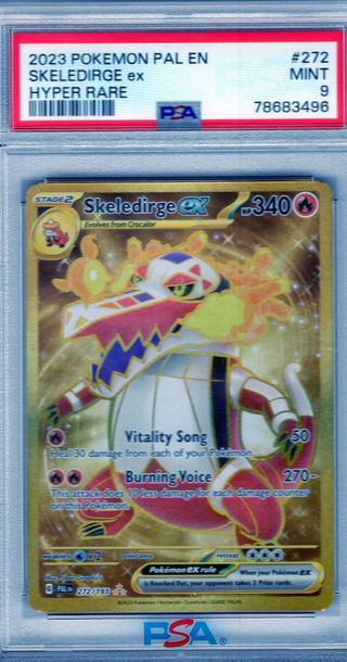 Skeledirge ex 2023 Pokemon Paldea Evolved Hyper Rare Gold 272/193 PSA 9