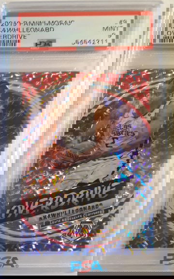 Kawhi Leonard 2019-20 Panini Mosaic Overdrive Prizm! PSA 9 Mint #9.