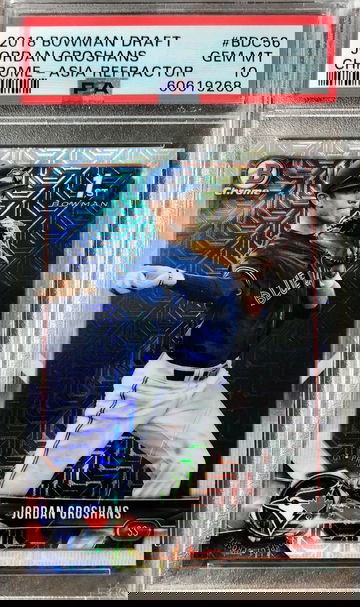 2018 Bowman Draft Chrome Jordan Groshans Asia Refractor PSA 10 Gem Mint