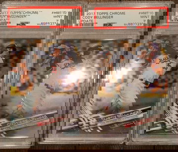 2017 Topps Chrome Update Cody Bellinger PSA 9 x2  New slabs