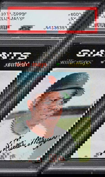 1971 Topps #600 Willie Mays PSA 5