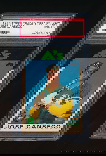 1986 Topps Traded Tiffany #20T, Jose Canseco PSA 9 MINT