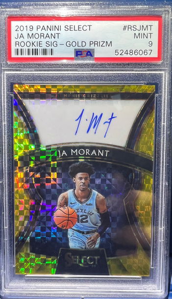 Ja Morant Select Rookie Signatures Gold /10 PSA 9