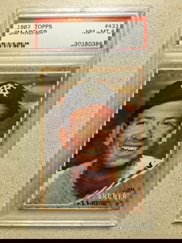 1962 Topps #433 Jim Archer PSA 8 NM-MT ATHLETICS