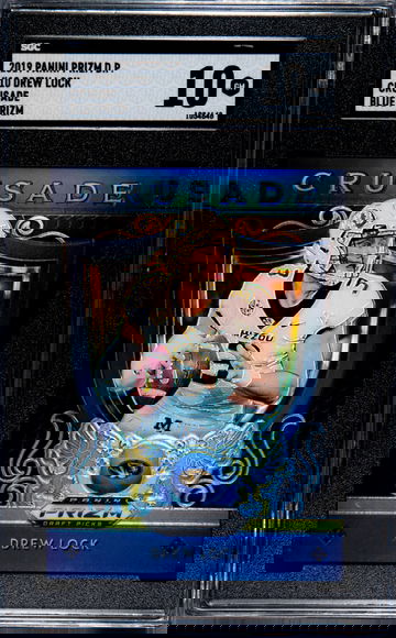 Drew Lock 2019 prizm draft picks blue prizm #10 SGC 10 GEM MT