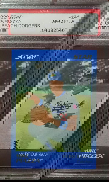 1990 Star Vero Beach Dodgers #24 Mike Piazza HOF Pre-Rookie PSA NM-MT 8