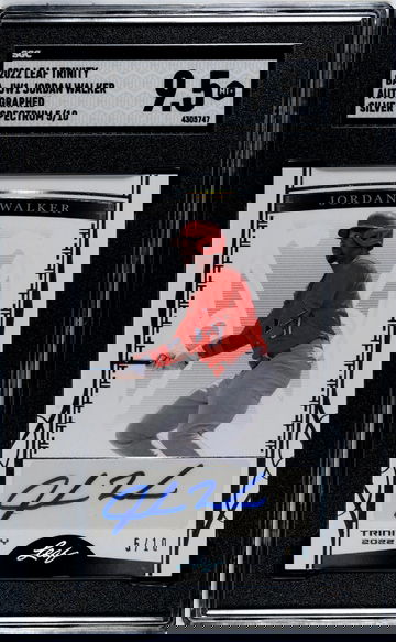 2022 Leaf Trinity #BA-JW1 Jordan Walker Auto. Silver Spectrum /10 SGC 9.5