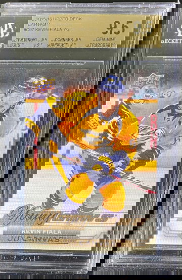 2015-16 Upper Deck Kevin Fiala Young Guns Canvas BGS 9.5