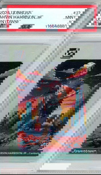 2024 PANINI DONRUSS DOWNTOWN! MARVIN HARRISON JR #12 ROOKIE RC PSA 9 MINT