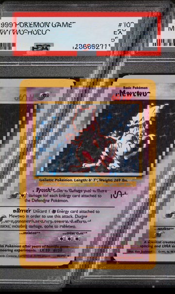1999 Pokemon Base Set Holo Mewtwo #10 PSA 5