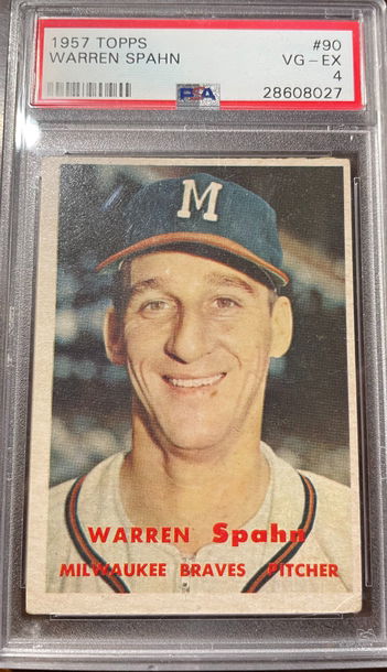1957 Topps Warren Spahn PSA 4