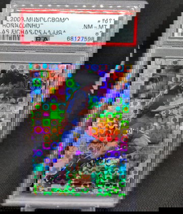 2003 Mundicromo Las Fichas De La Liga El Crack #161 Ronaldinho PSA 8