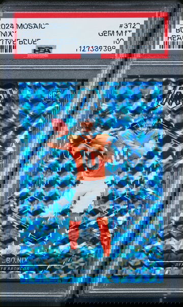 2024 PANINI BO NIX MOSAIC REACTIVE BLUE #312 RC ROOKIE GEM MINT PSA 10