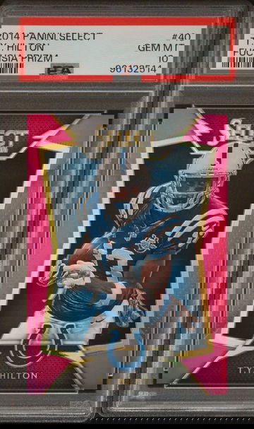 2014 Panini Select TY Hilton Fuchsia Prizm Parallel #103/199 Colts POP 1 PSA 10