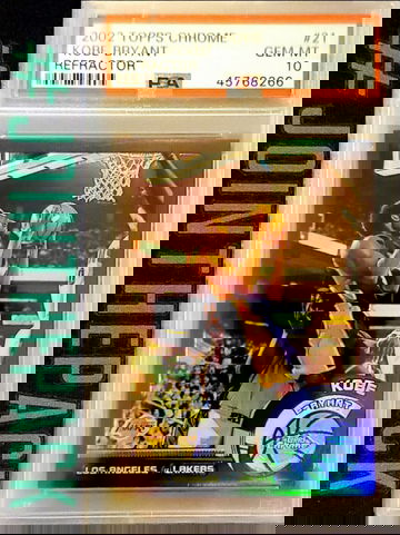 KOBE BRYANT 2002-03 TOPPS CHROME #21 REFRACTOR SP PSA 10 GEM MINT LAKERS