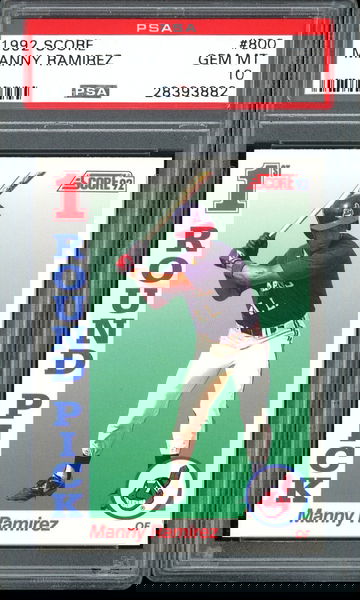 MANNY RAMIREZ 1992 SCORE #800 PSA 10 RC