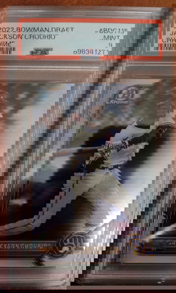 2022 Bowman Draft Chrome Jackson Chourio BDC115 PSA 9