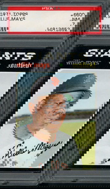 1971 Topps Willie Mays #600 PSA NM 7