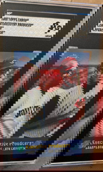 2000 Topps Chrome Combos Ken Griffey Jr Barry Bonds Refractor SGC 9