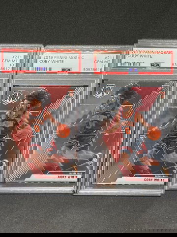 2019 Panini Mosaic Coby White PSA 10 Lot of 2