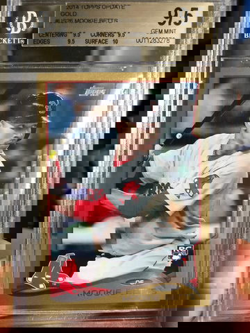 Mookie Betts 2014 Topps Update GOLD BGS 9.5 True gem+