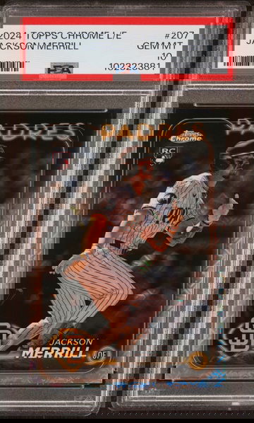 2024 Topps Chrome Logofractor Jackson Merrill #207 RC PSA 10